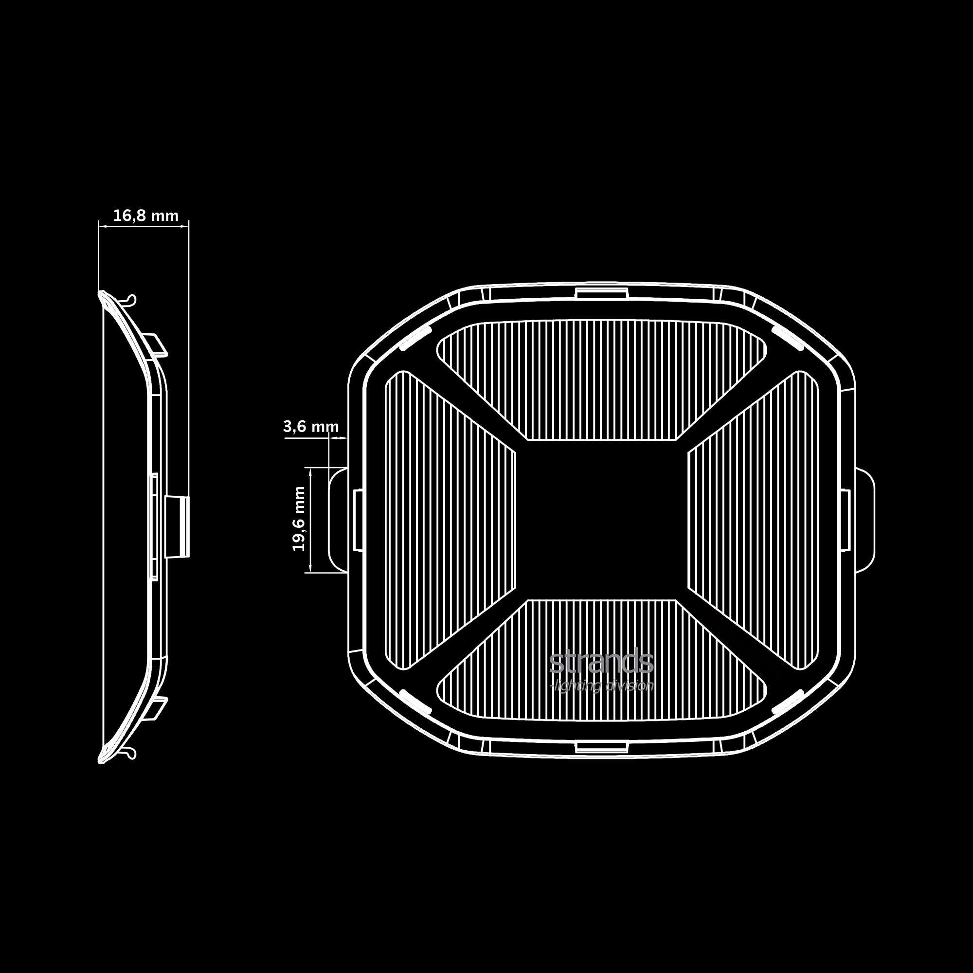 Strands SIBERIA X LENS COVER CLEAR FLOOD 4″