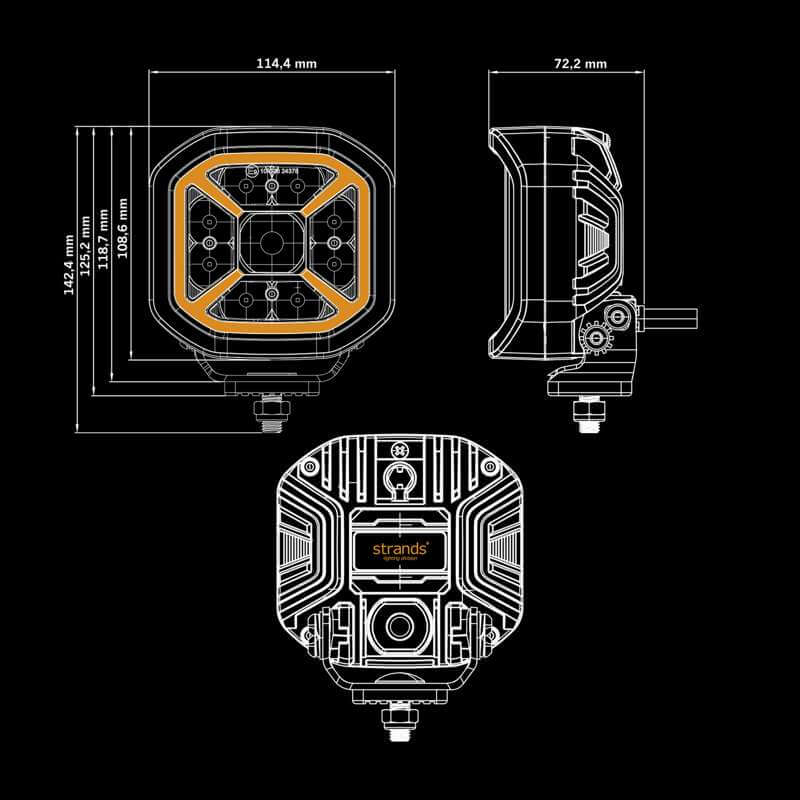 Strands Siberia X Work Light 4" Orange / Weiß