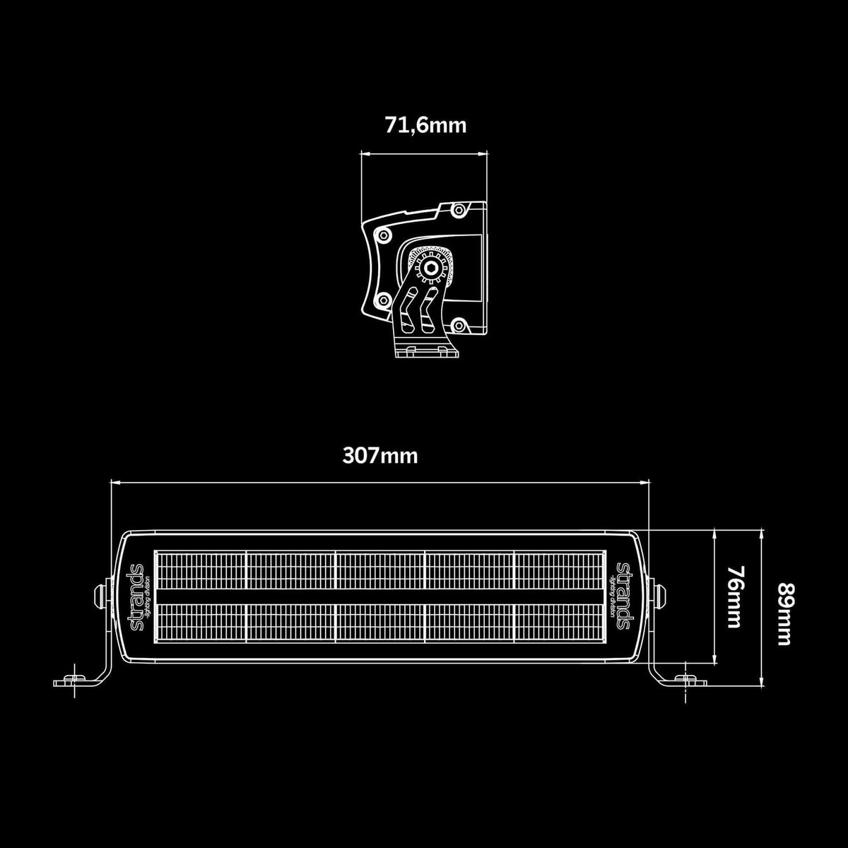 Strands SIBERIA XP RED TIGER WORK LIGHT BAR 12″