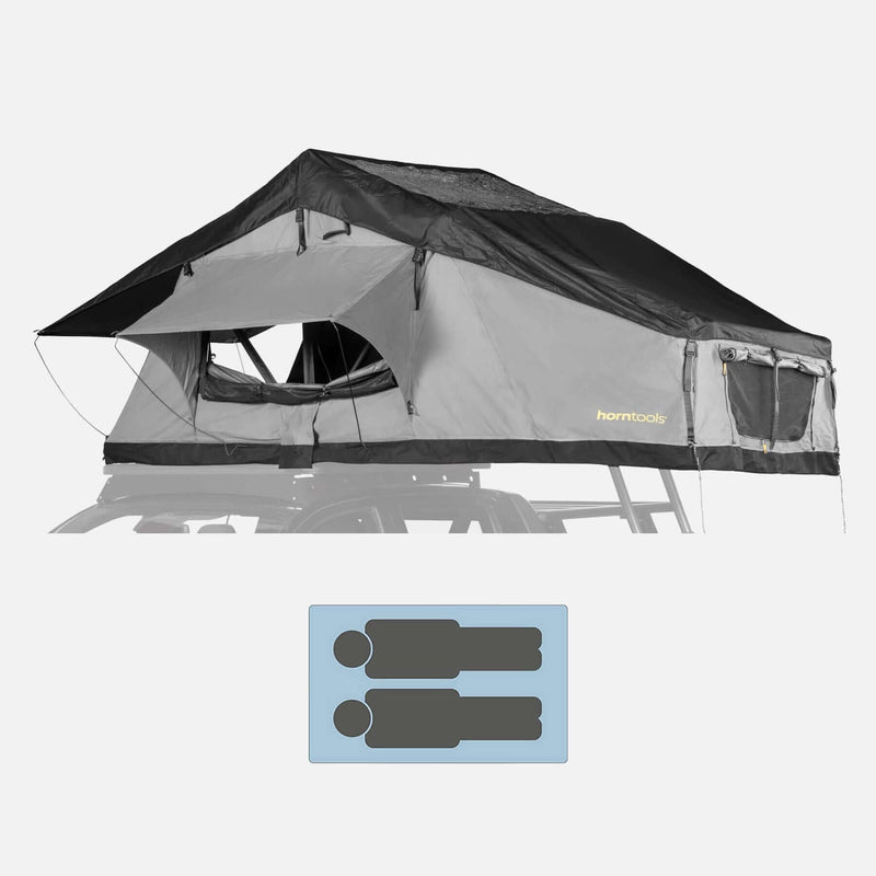 Roof tent Elements Gen II for 2 people - 140 cm - color Midnight Stone