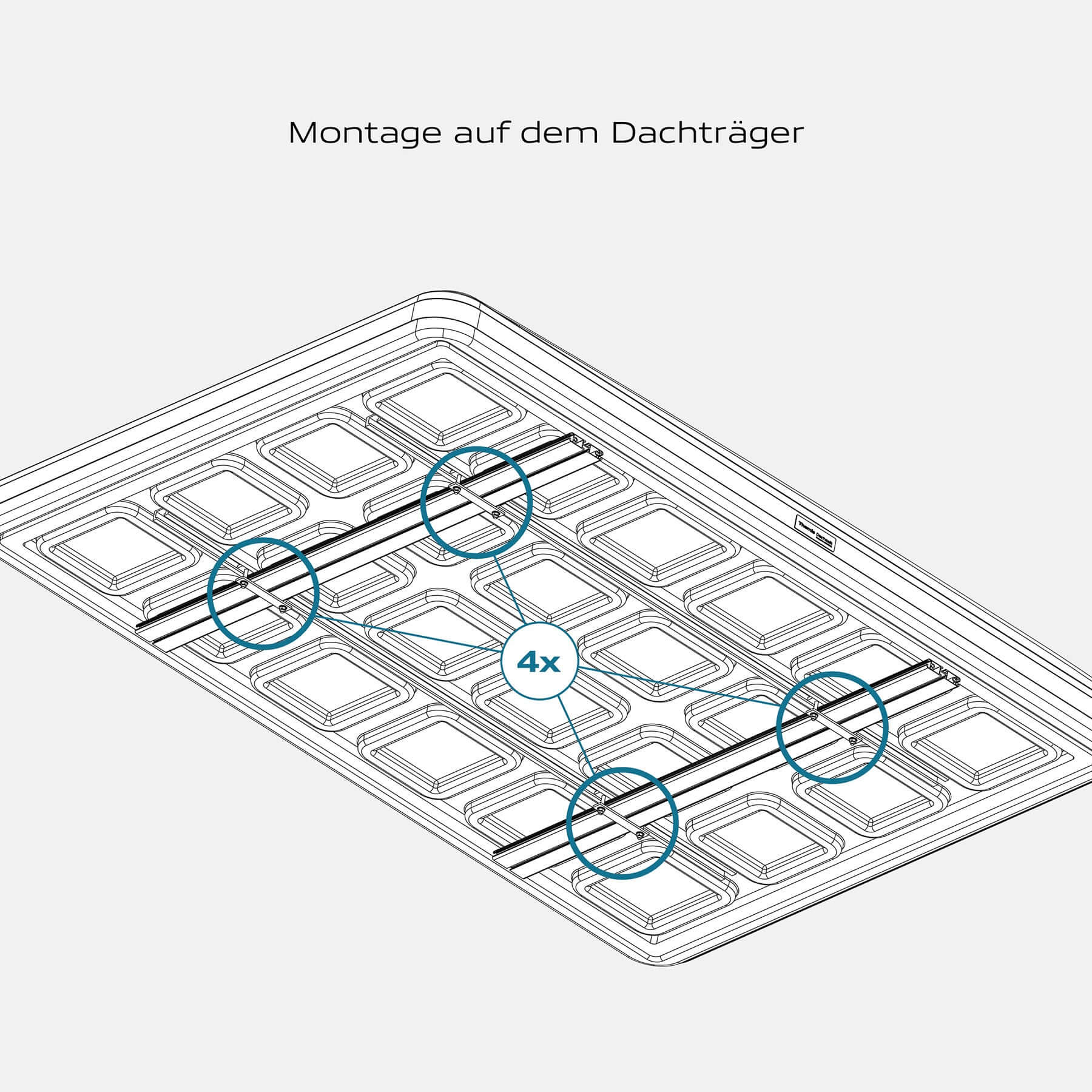 Dachzelt Hartschale Themis für 3 Personen - 165 cm