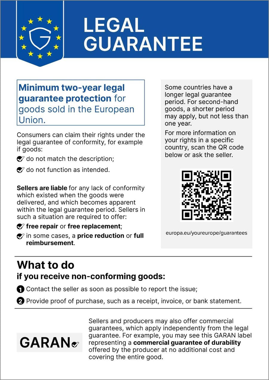 Official EU notice on the legal guarantee