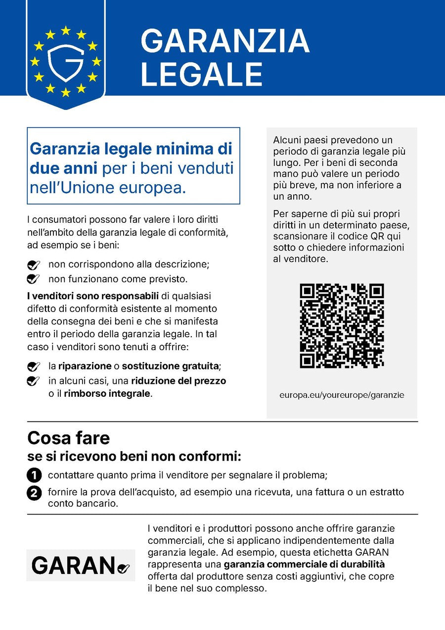 Avviso ufficiale dell’UE sulla garanzia legale
